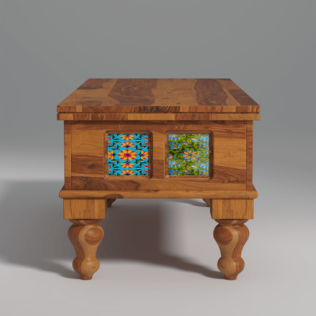 Keller Sheesham Wood Bench In Reddish Rosewood Finish