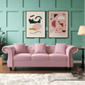 Whimsical 3 Seater Sofa in Light pink colour