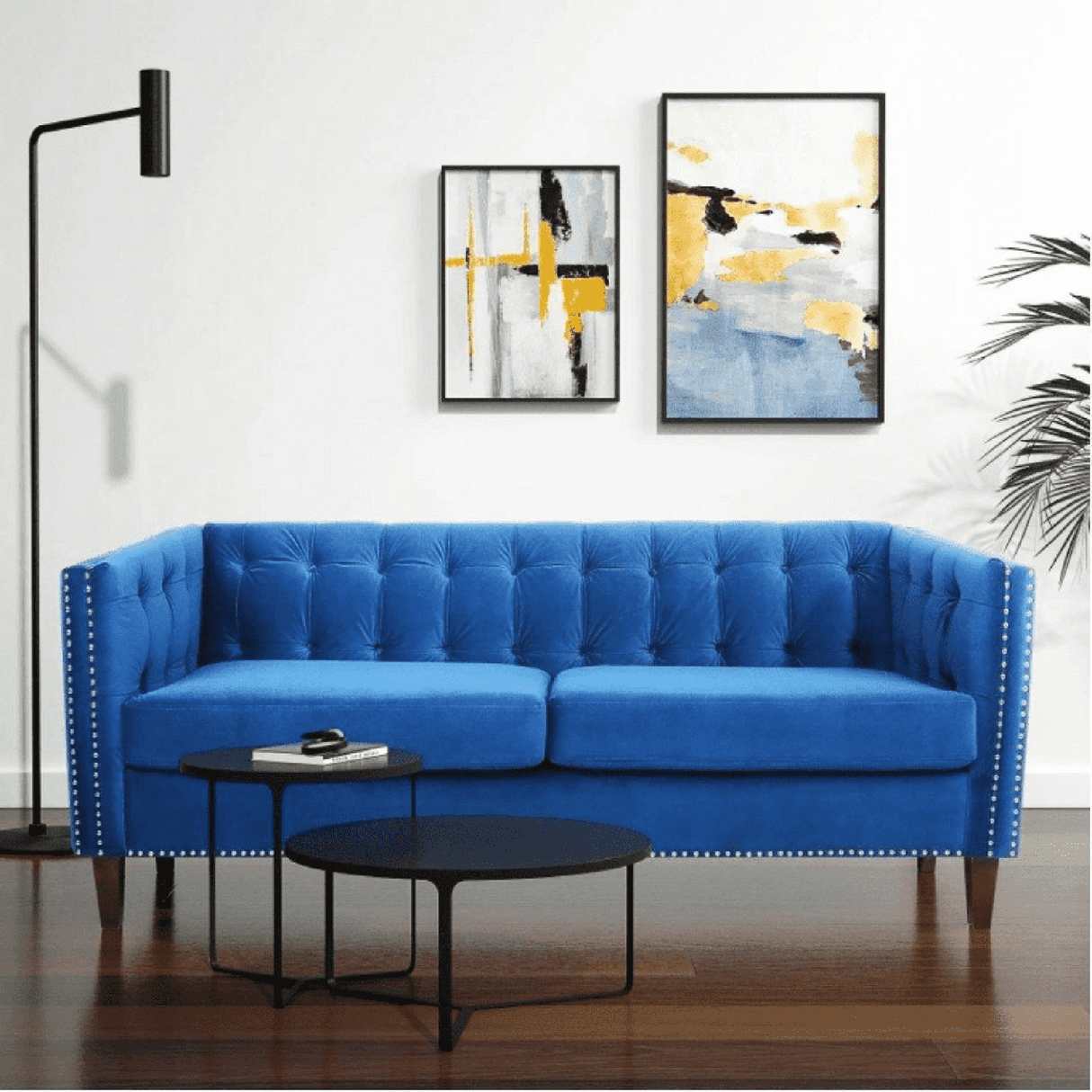 Kozetka 3 Seater Sofa in blue colour