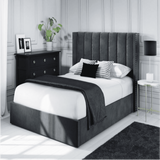 Contemporary Upholstered Bed With Box Storage