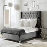 Trundle King size Upholstered Bed Without Box Storage