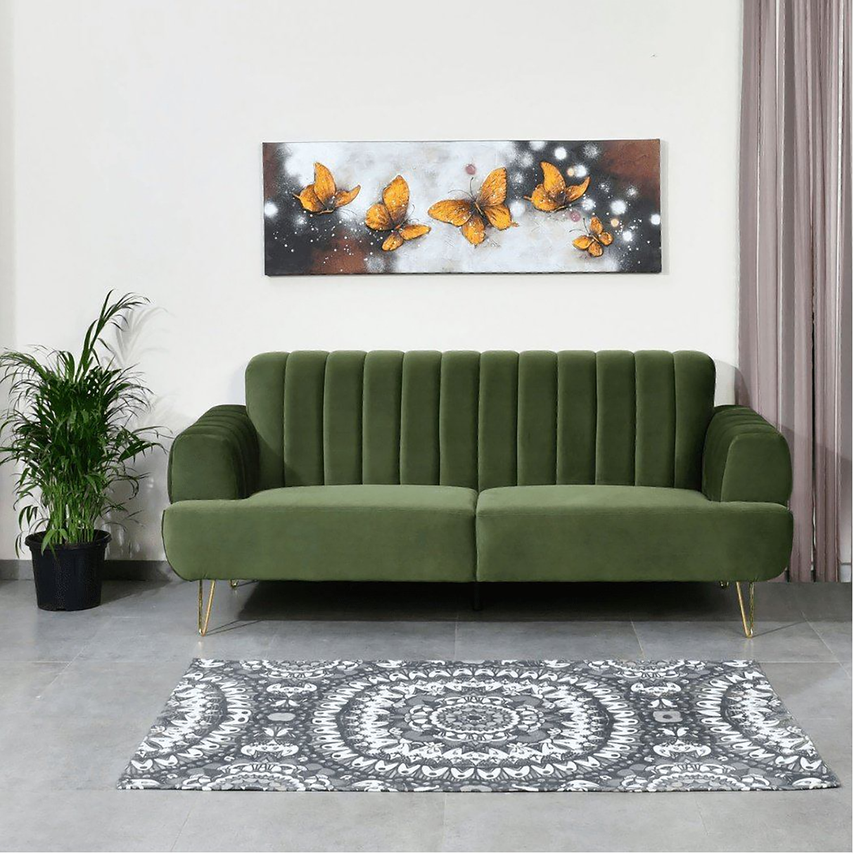 Palermo 3 Seater Sofa in Green colour