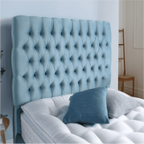 Cedarwood Upholstered Bed in aqua Colour With Box Storage