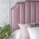 Spruceton King size Upholstered Bed in Light Pink Colour Without Box Storage