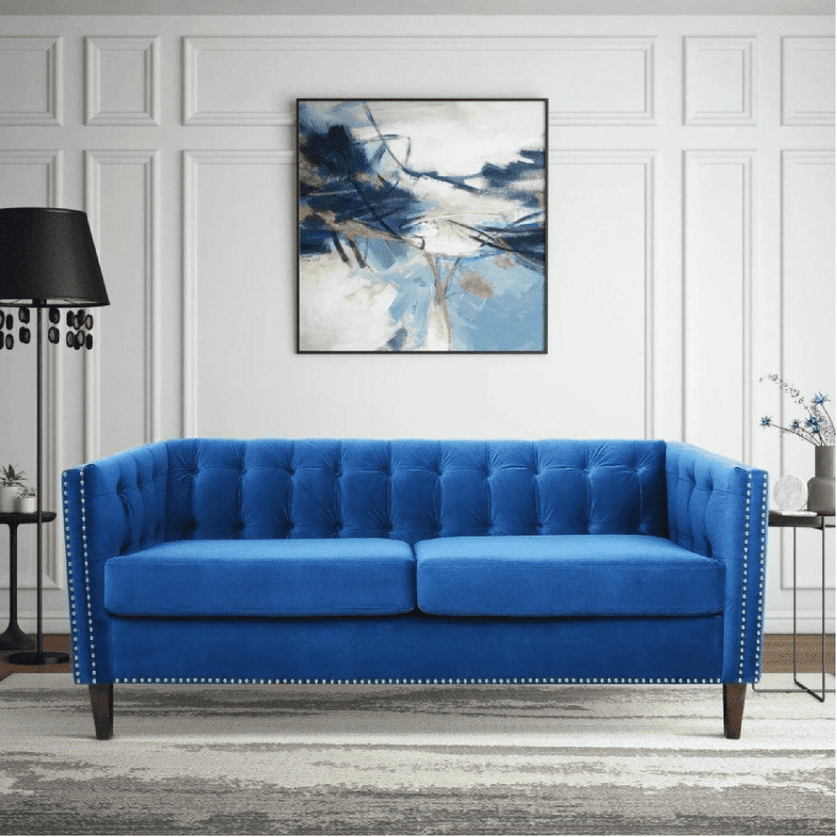 Kozetka 3 Seater Sofa in blue colour