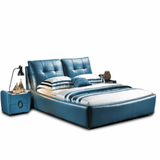 Majestique Upholstered Bed in blue Colour With Box Storage