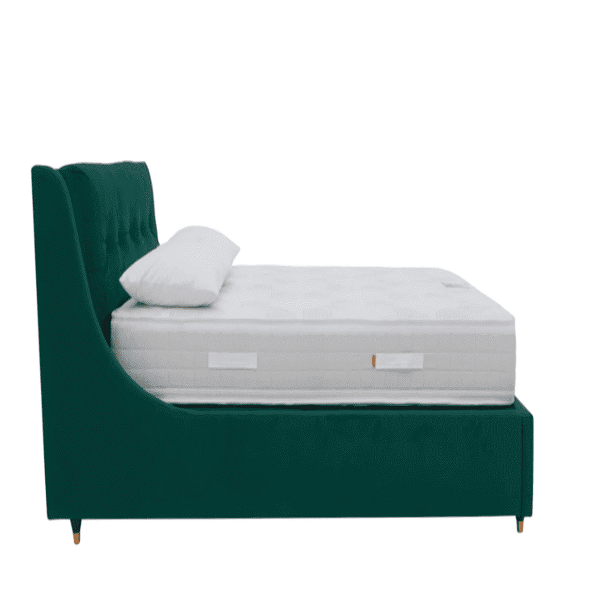 Luxuria Upholstered Bed in green Colour With Box Storage