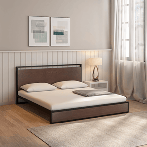 Indo Powder Coated Metal Bed With MDF Wood 