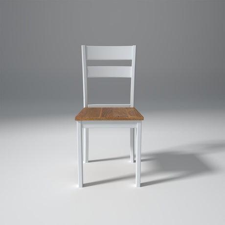 Flay Mango Wood Chair Natural and White Finish