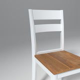 Flay Mango Wood Chair Natural and White Finish