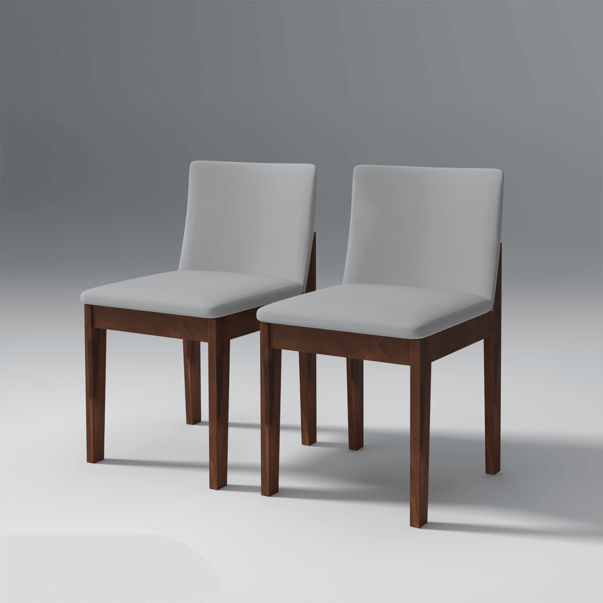Amro Mango Wood Chair Set of Two In Reddish Walnut