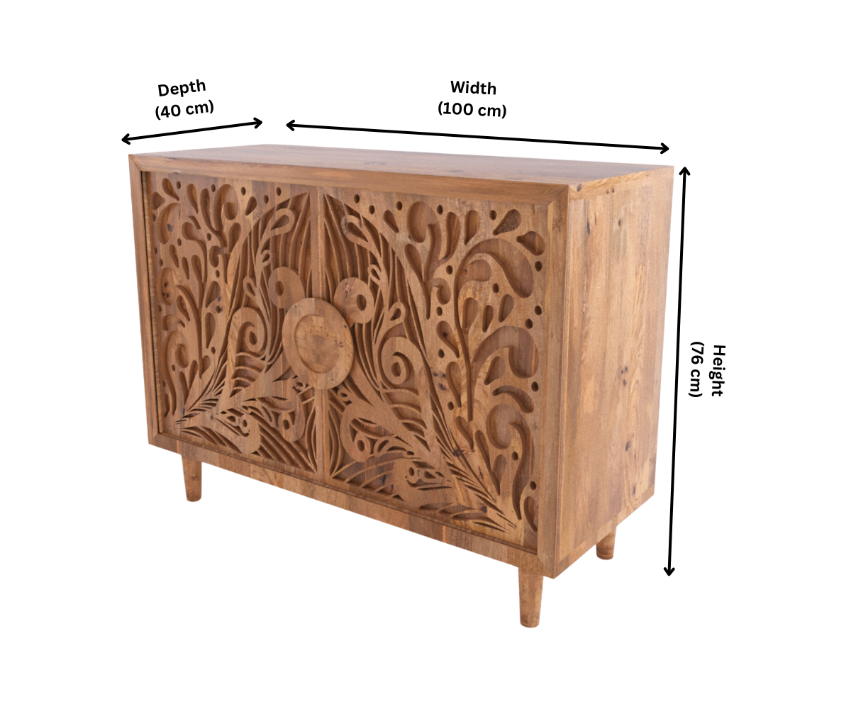 Sumptuous Carved Solid Wood Sideboard