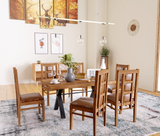 Urban Elegance Solid Wood Dining Table Set