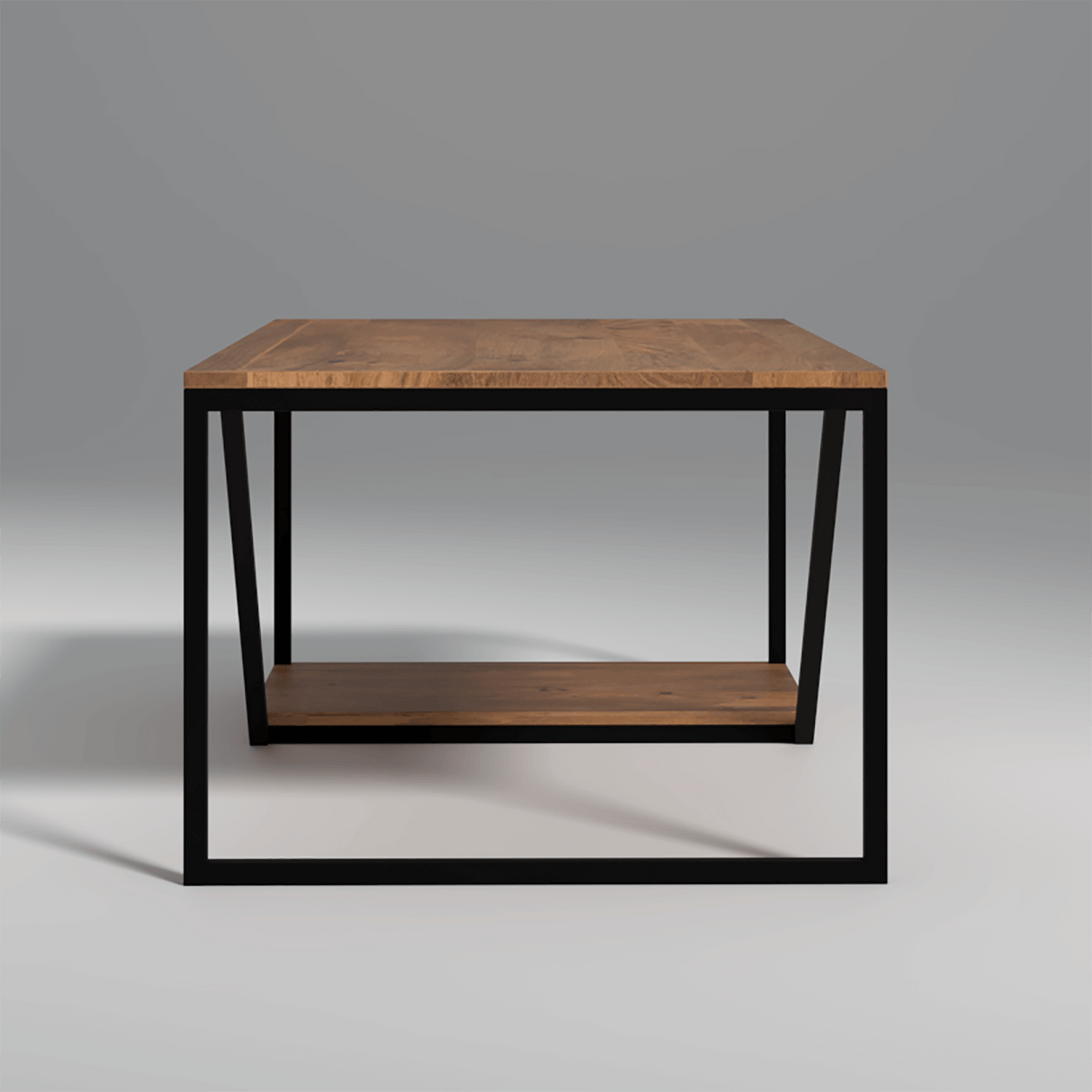 Letty Iron And Mango Wood Coffee Table In Light Honey
