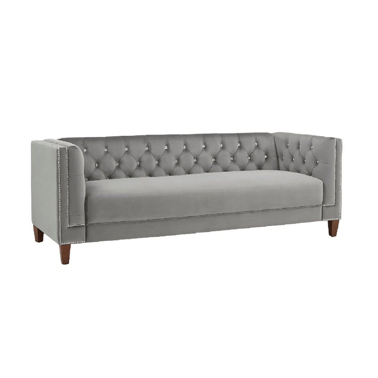 Suede 3 Seater Sofa in Grey colour