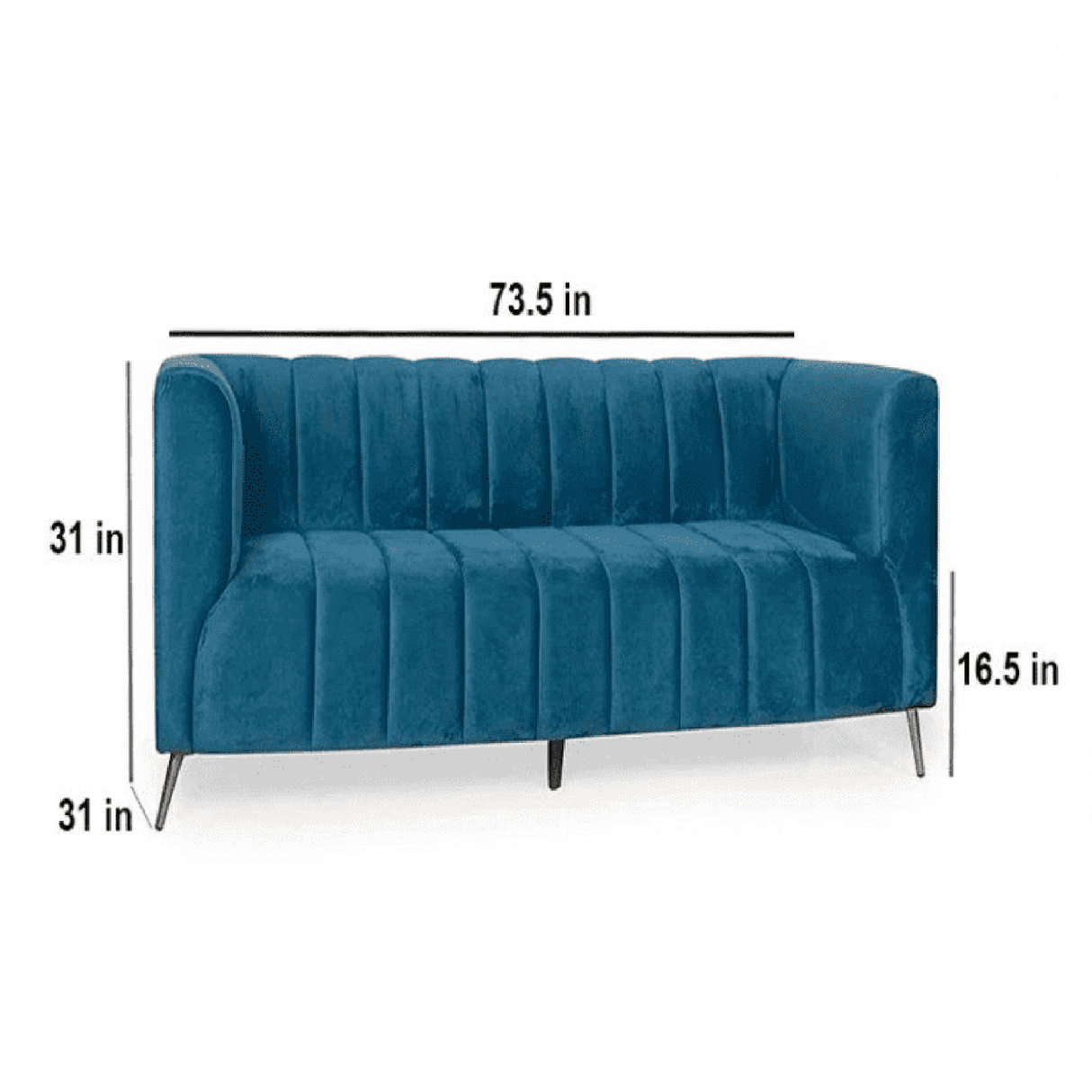 Tudor 3 Seater Sofa in teal colour