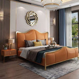 Briar Upholstered Bed in beige Colour Without Box Storage