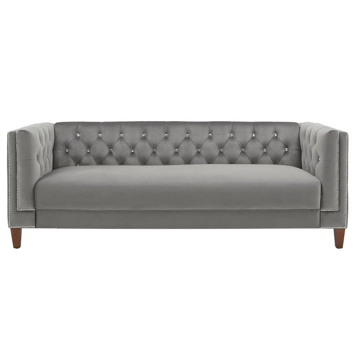 Suede 3 Seater Sofa in Grey colour