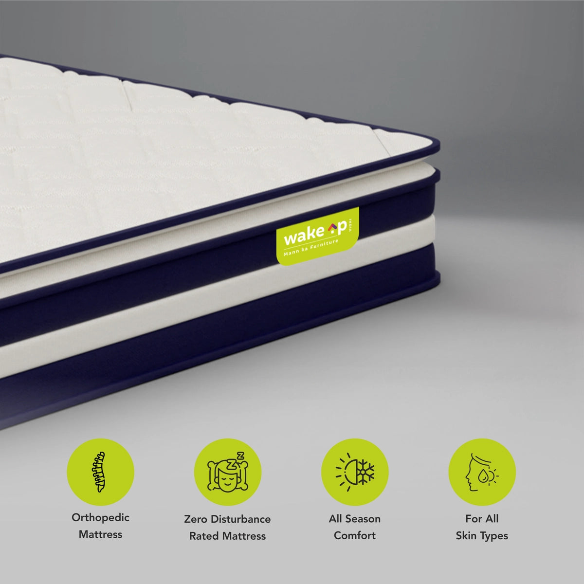 Buy Smart Tech Pillow Top Hybrid Orthopedic Memory Foam Pocket Spring Mattress Wakeup India