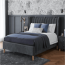 Royalrest King size Upholstered Bed Without Box Storage