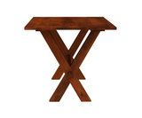 Charming X Leg Solid Wood Dining Table