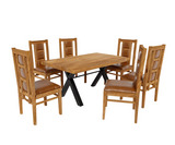 Urban Elegance Solid Wood Dining Table Set