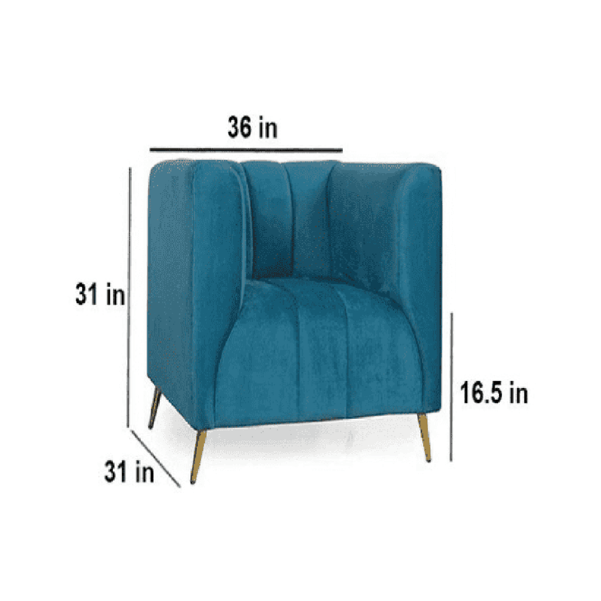 Tudor 3 Seater Sofa in teal colour