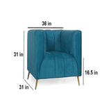 Tudor 3 Seater Sofa in teal colour