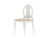 Carved White Dining Chair | Solid Wood Chair