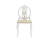 Sumptuous Dining Chair Set of 2 - Solid Wood Carved Back, Front Angle.