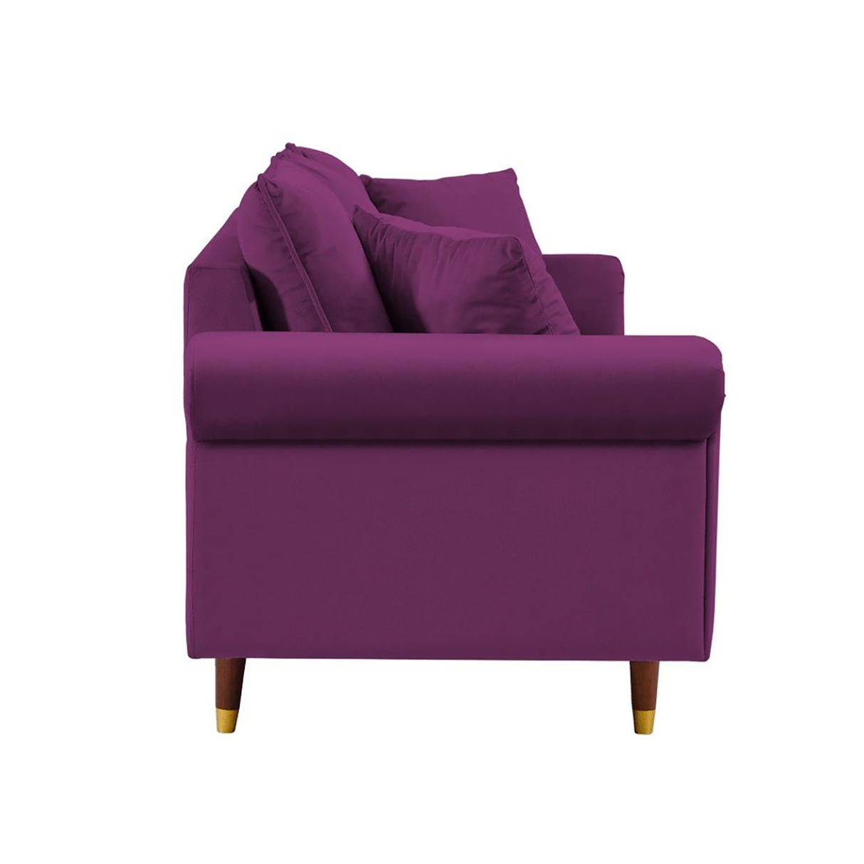 Cabriole 3 Seater Sofa in purple colour