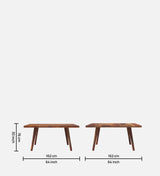 Resonance Sheesham wood Dining Table In Reddish Walnut color with 6 Seating