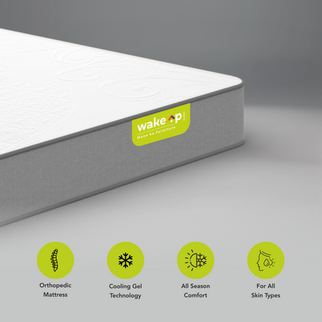 Wakeup India | PureLuxe Mattress | Latex Ortho Foam | 15 Years Warranty | Medium Firm
