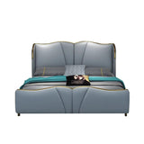 Equinox King size Upholstered Bed in aqua Colour With Box Storage