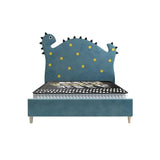 Mirage Upholstered Bed in blue Colour Without Box Storage