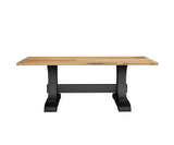 Merrick Solid Wood Dining Table with Upholstered Chairs