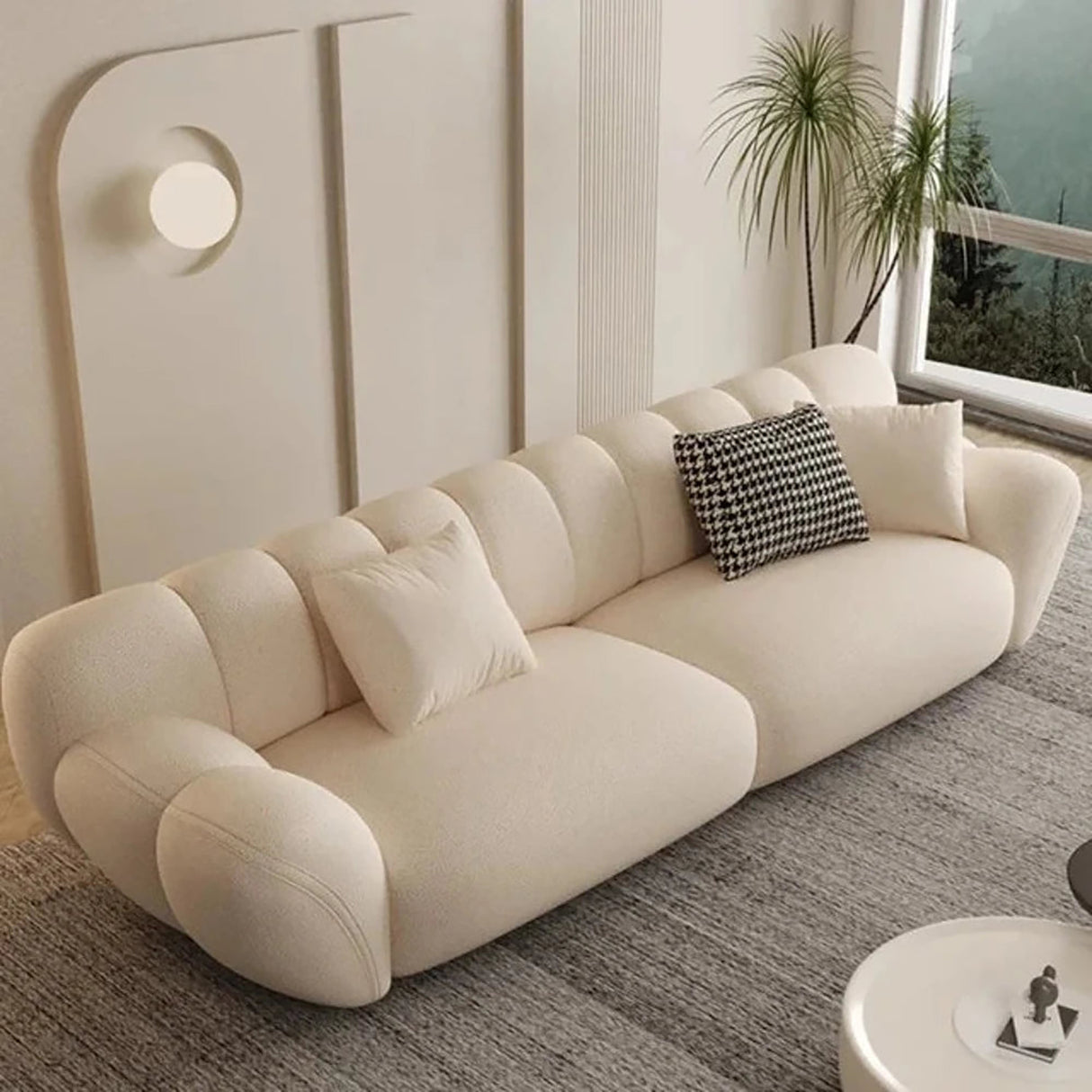 Tweed 3 Seater Sofa in Beige colour