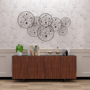 Elegante Solid Wood 4 Door Sideboard