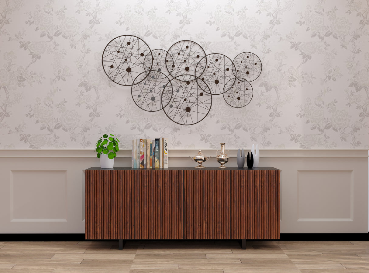 Elegante Solid Wood 4 Door Sideboard