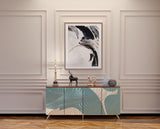 Salubrious Aqua Blue 4 Door Sideboard