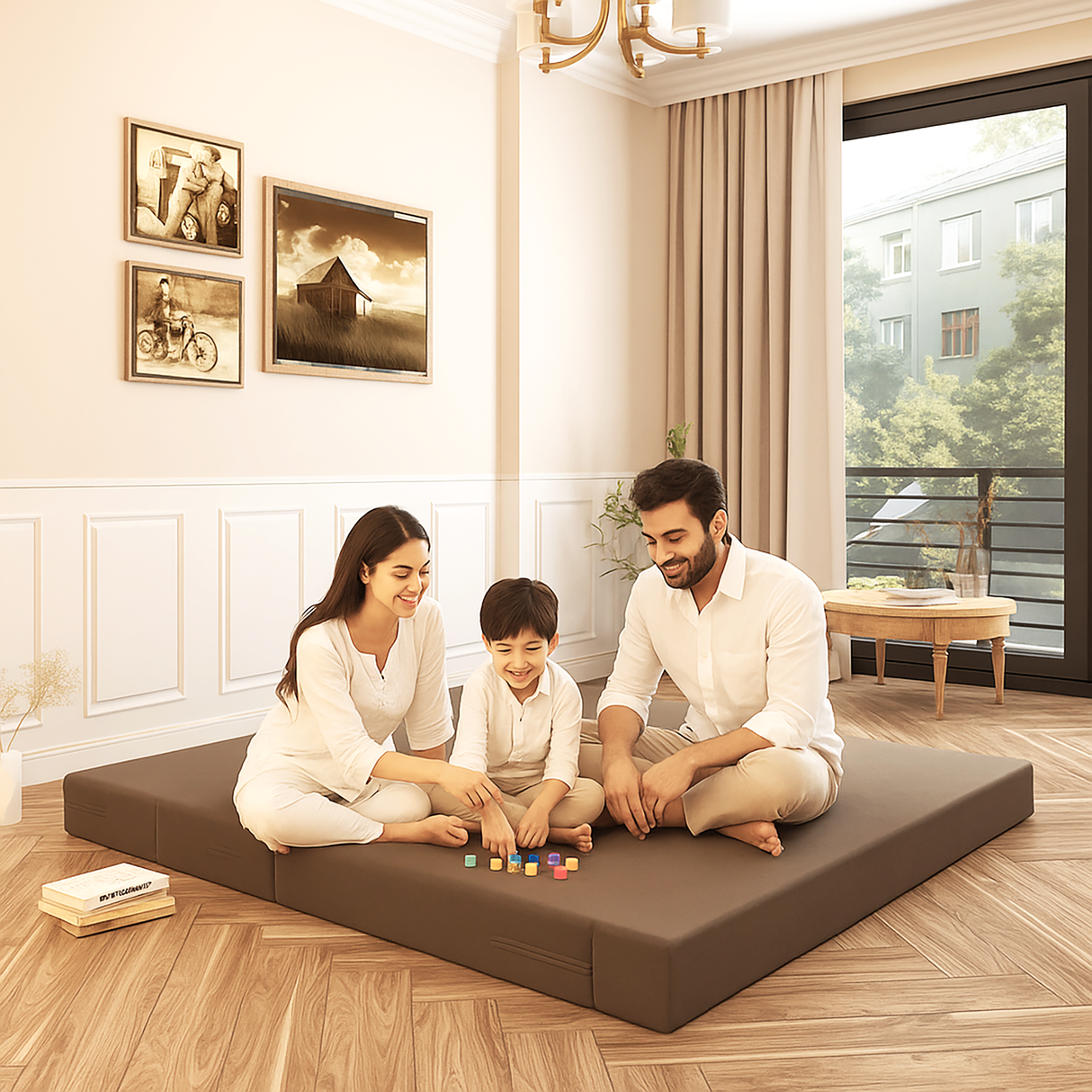 ComfortCraft Sofa Cum Bed for Living Room | 3 Seater Foldable Sofa Bed