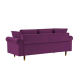 Cabriole 3 Seater Sofa in purple colour