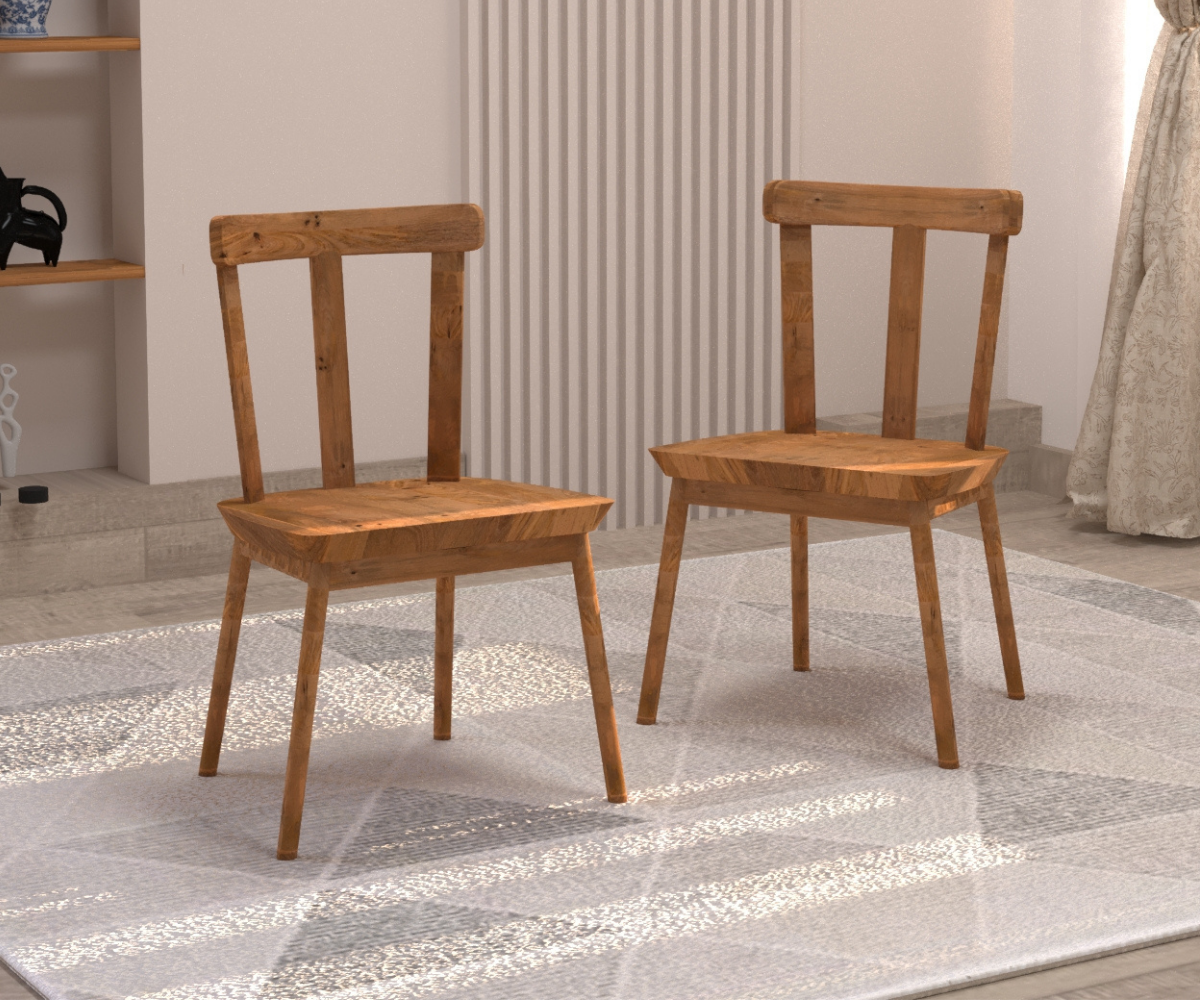 Dining ChairsMajestic Solid Wood Dining Chairs Set of 2