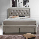 Renaissance Upholstered Bed in Beige Colour With Box Storage