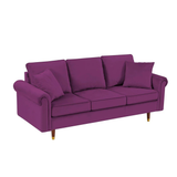 Cabriole 3 Seater Sofa in purple colour