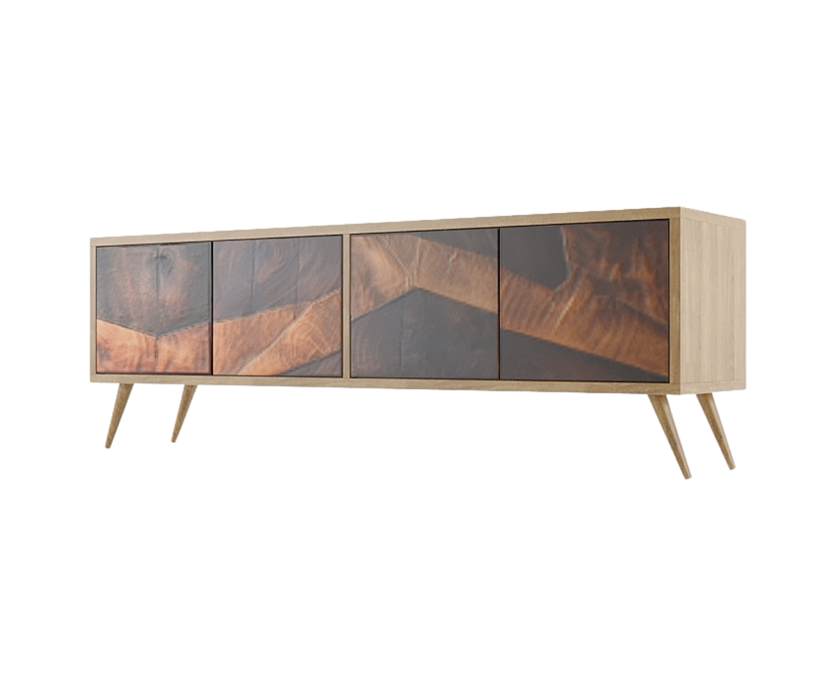 BritVision Luxury Solid Wood TV Unit