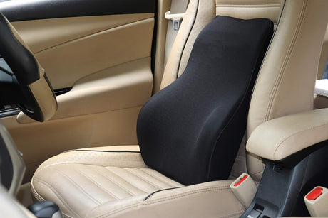 Wakeup India | Chair Back Rest High Density Memory Foam Pillow – Backrest Support Cushion for Chair & Car Seat | Lumbar & Upper Back Pain Relief