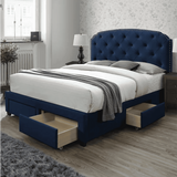 Resthaven Upholstered Bed in grey Colour With Box Storage