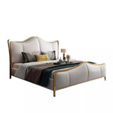 Briar Upholstered Bed in beige Colour Without Box Storage