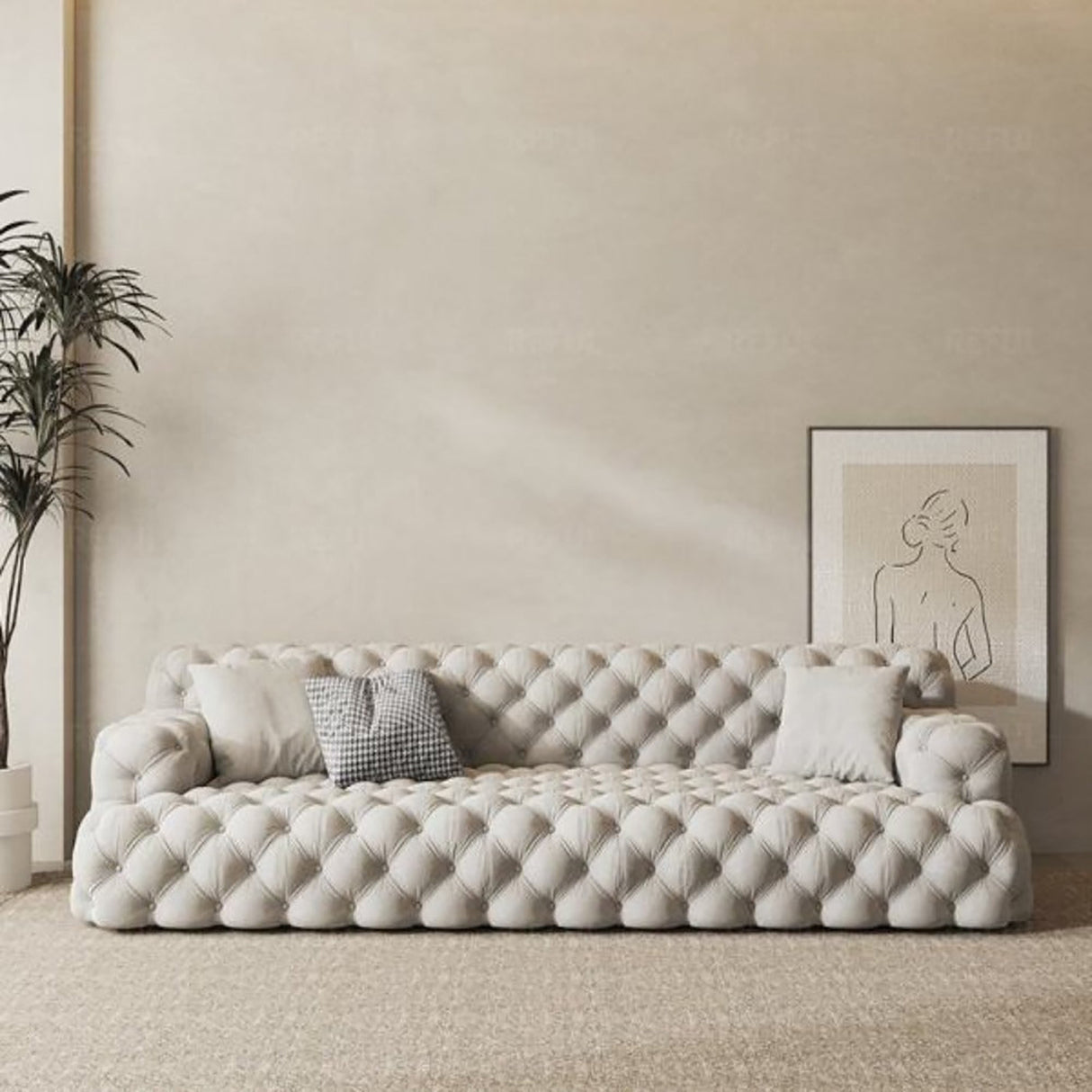 Poltrona 3 Seater Sofa in grey colour